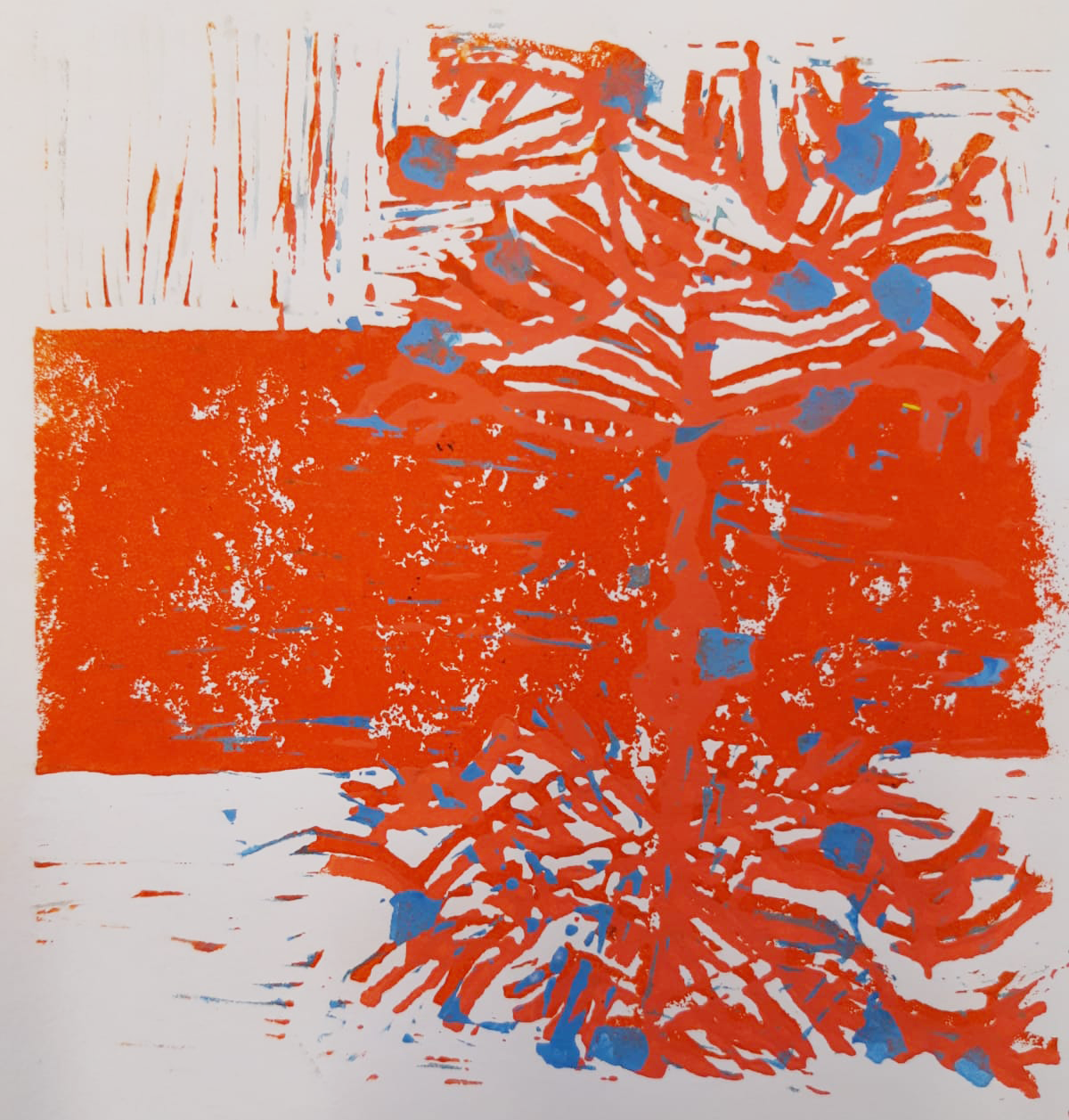 Lino boom oranje met blauw