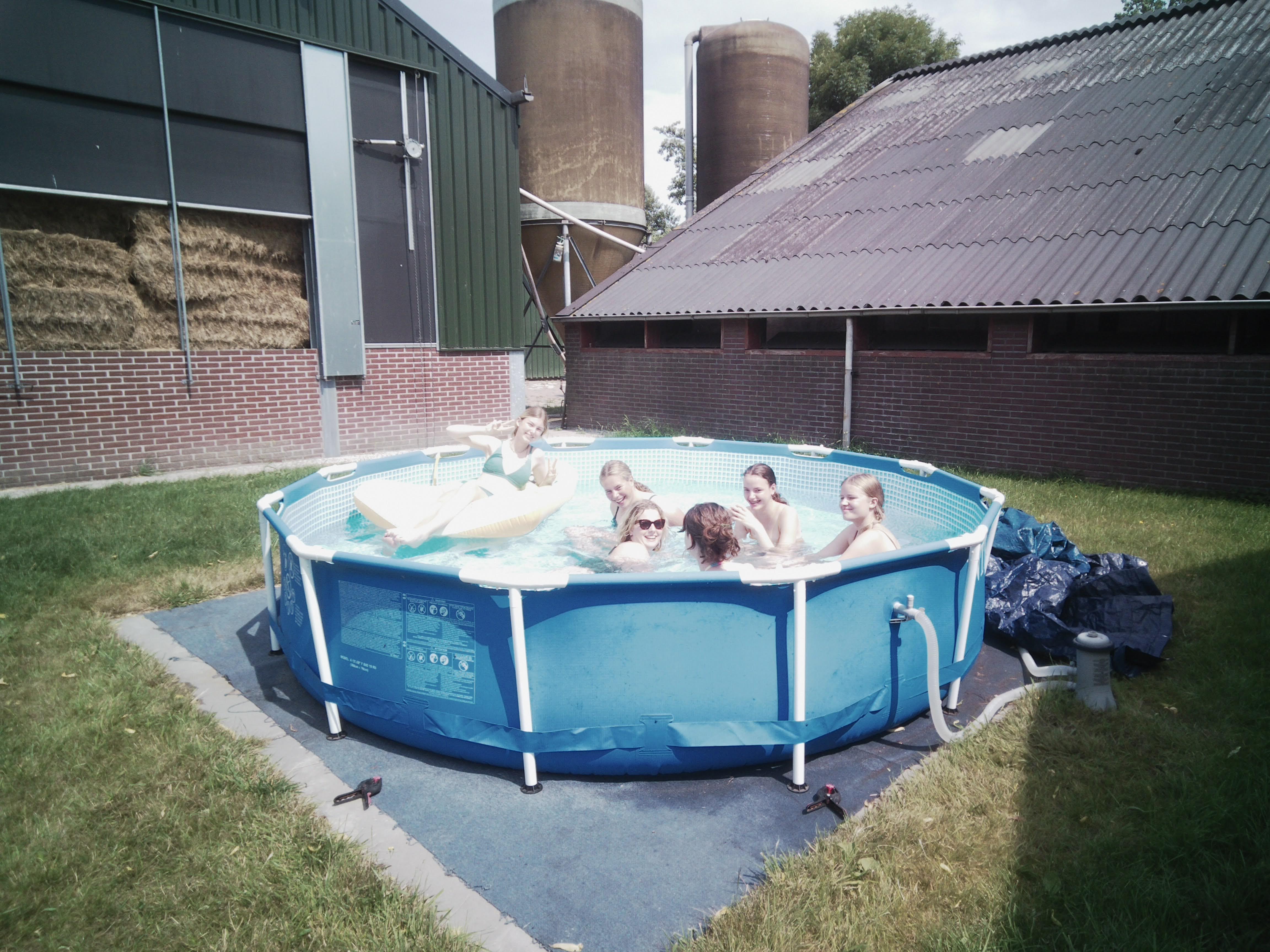 Me and friends in the pool