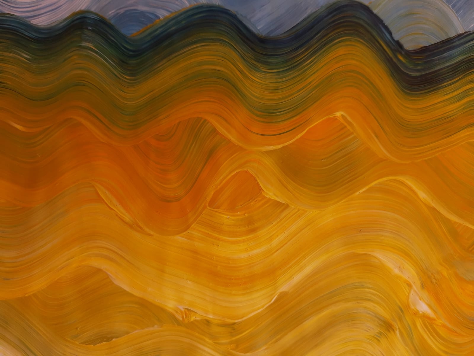 Golven gele acrylverf