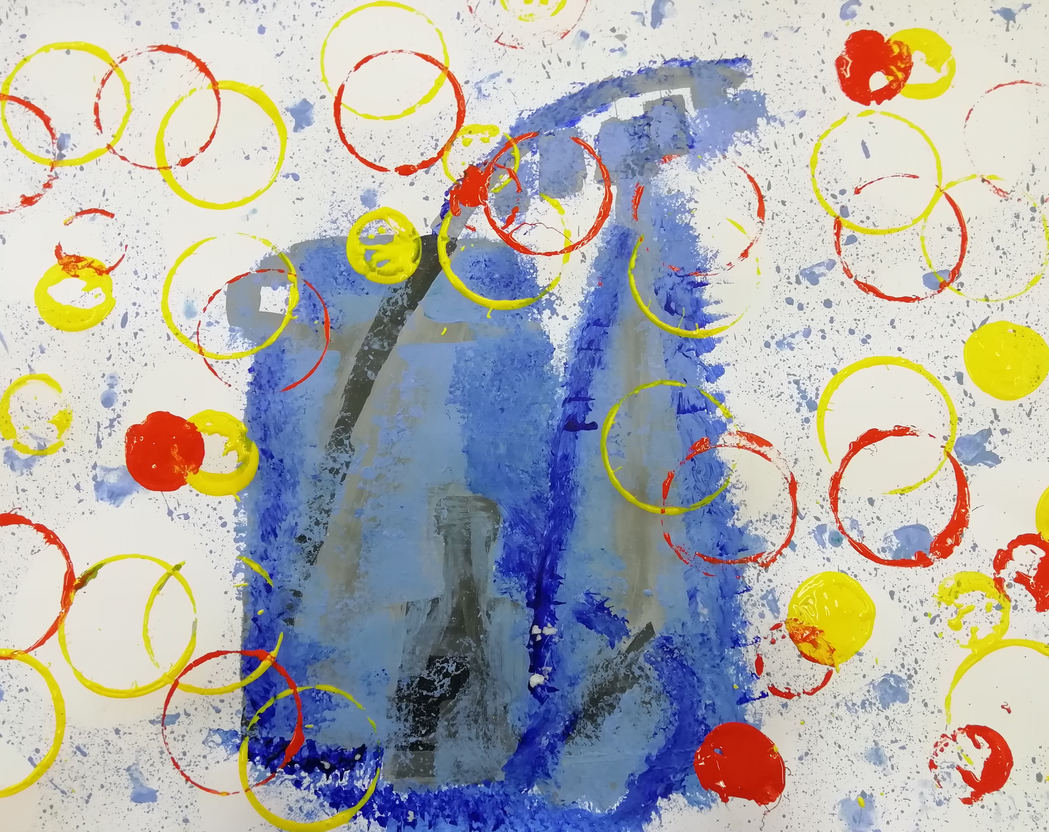 Stilleven geabstraheerd acrylverf