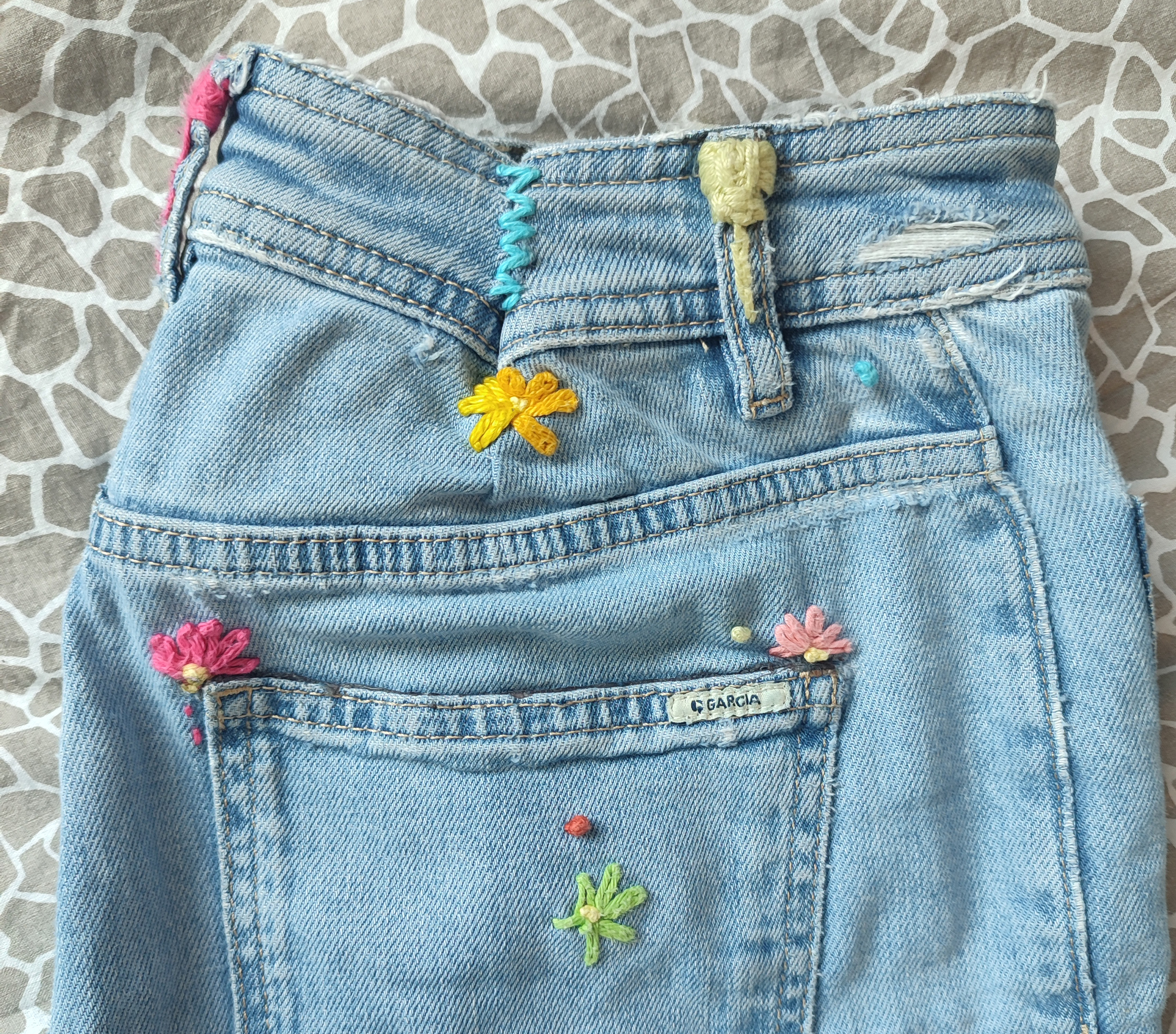 Embroidered flowers