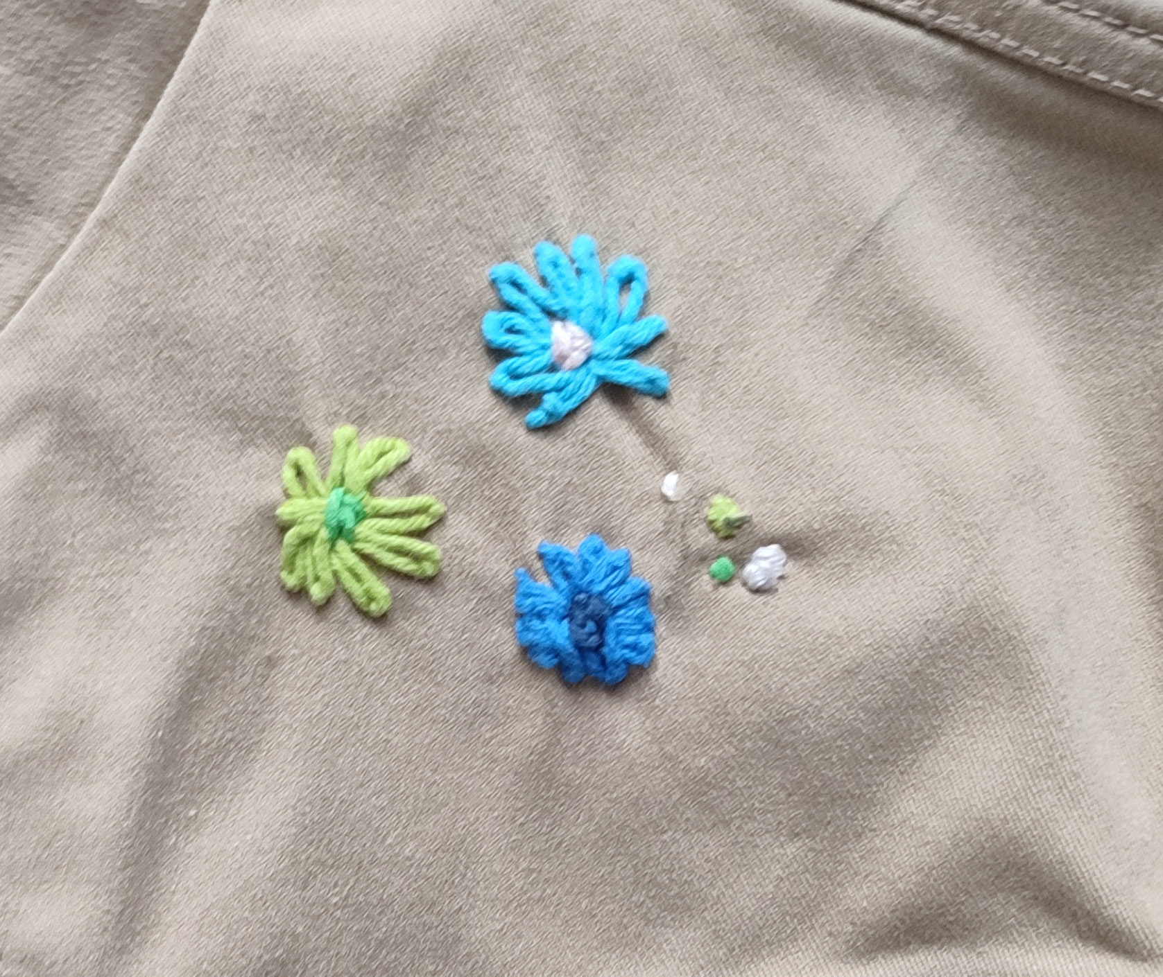 Geborduurde bloemen